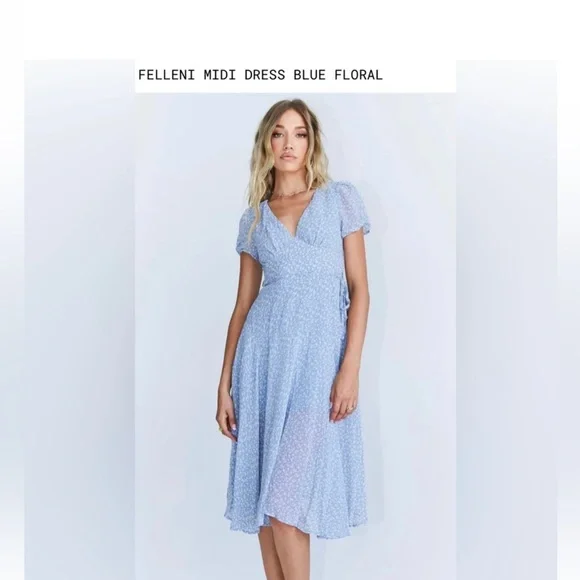 white off the shoulder midi dress Calista Off-shoulder Midi Dress